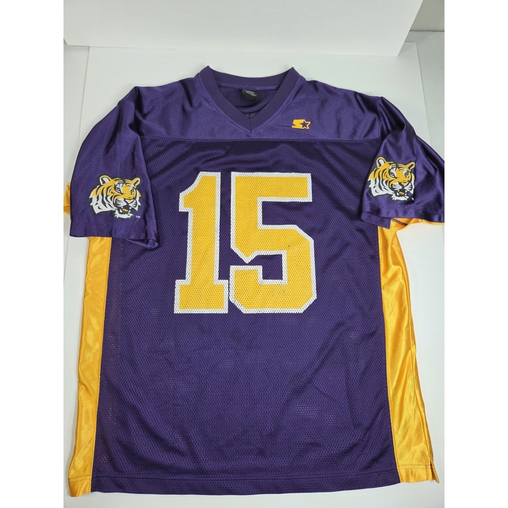 Vtg Starter LSU Tigers Football Jersey Sz L  Louisiana State Fighting Tigers